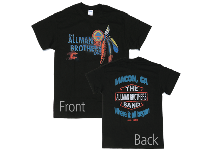 The Allman Brothers Band（オールマン・ブラザーズ・バンド）公式 ハーレーダビッドソン風デザインＴシャツ