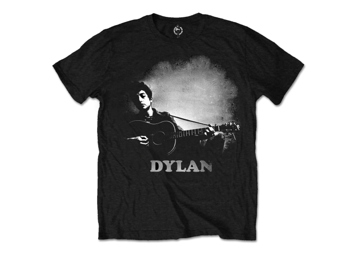 Bob Dylan（ボブ・ディラン） 1963 NY Guitar & Logo ロックＴシャツ #1