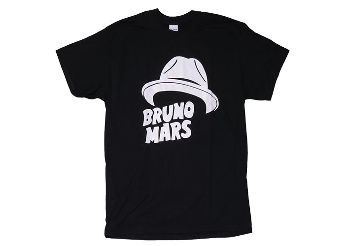 Bruno Mars（ブルーノ・マーズ）Fedora ハットロゴ Tシャツ #2