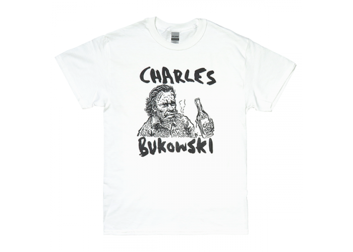 Charles Bukowski（チャールズ・ブコウスキー） カルト作家 カトゥーン デザインTシャツ [再入荷]