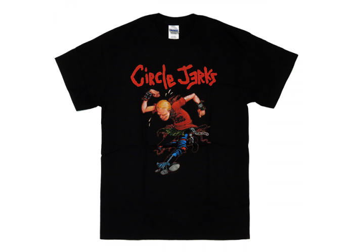 Circle Jerks（サークル・ジャークス）シンボル・キャラクター“Skank Man”（カラー）バンドTシャツ 廃番希少品 デッドストック