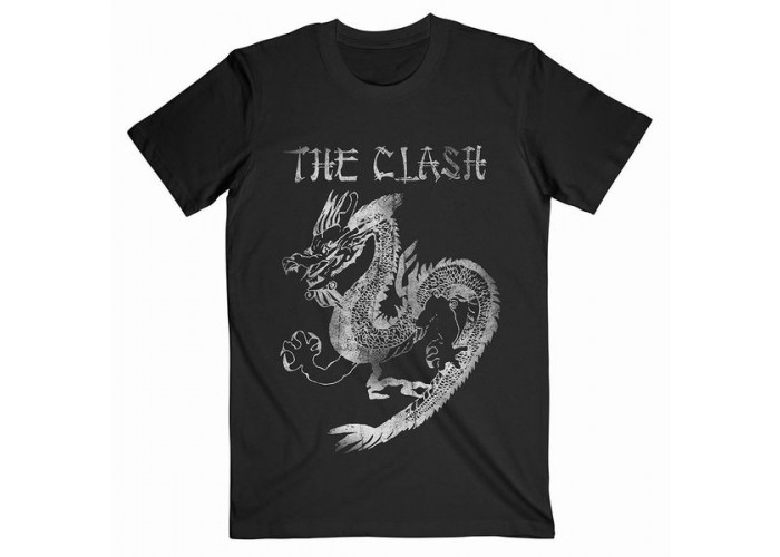 The Clash（クラッシュ）白ドラゴン Dragon パンク バンドTシャツ