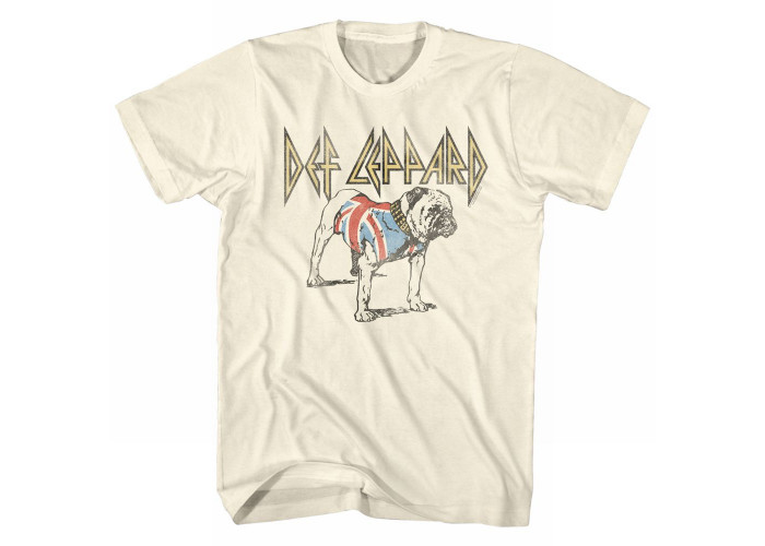 Def Leppard（デフ・レパード） Bulldog ブルドッグ デザイン・バンドTシャツ #1 ナチュラル