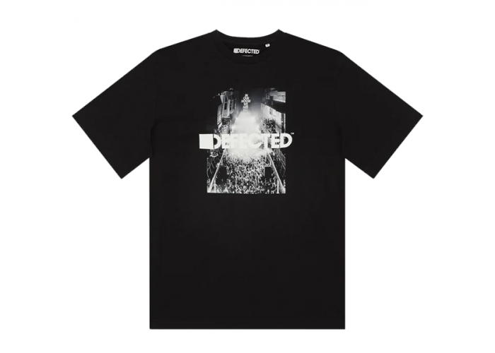 Defected Records （ディフェクテッド） ピクチャープリント & ロゴTシャツ ブラック