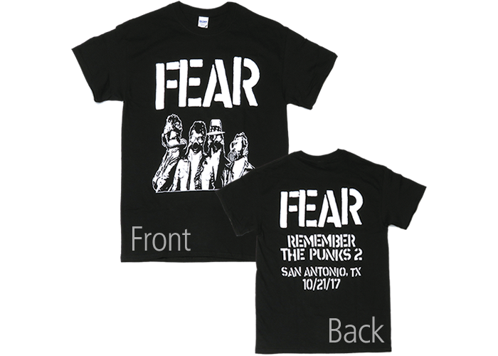 Fear（フィアー）The Record 裏ジャケ 両面プリントＴシャツ ガスマスク ハードコアパンク