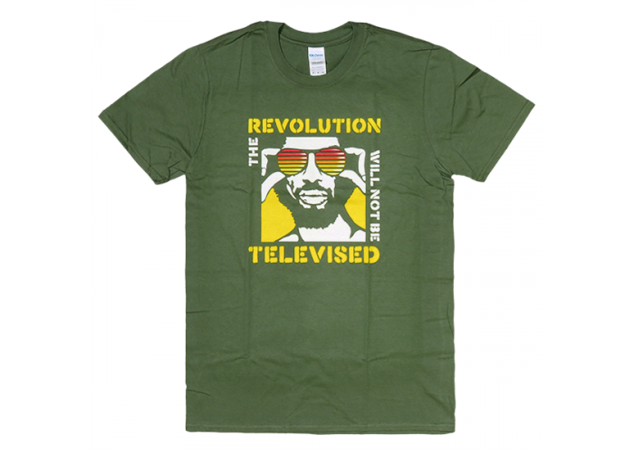 ギル・スコット・ヘロン The Revolution Will Not Be Televised デザインTシャツ オリーブ