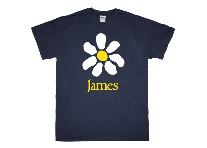 James（ジェイムス）バンドTシャツ UKロック フラワー ネイビー