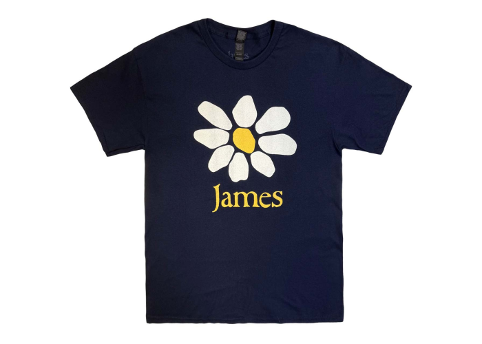 James（ジェイムス）バンドTシャツ #2 UKロック フラワー 花 ネイビー