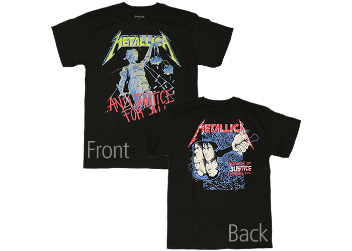 ビートボム | Metallica（メタリカ） ..And Justice For All（メタル・ジャスティス） 両面プリント バンドTシャツ 正規品