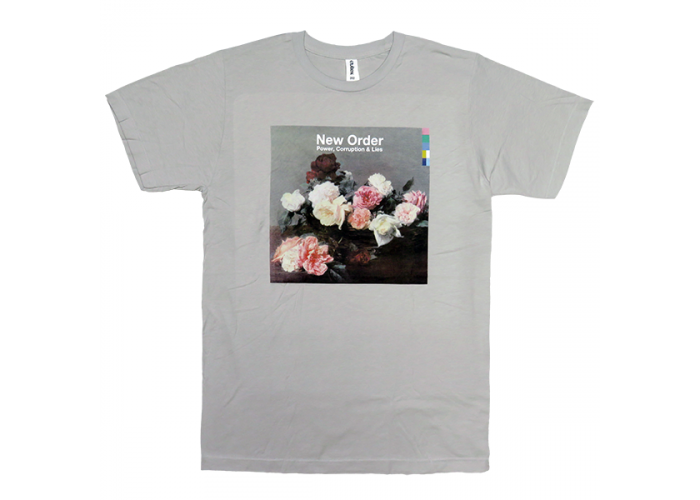 New Order （ニュー・オーダー） 『権力の美学』 アルバム・ジャケット バンドTシャツ #2 グレー PCLタイトル有