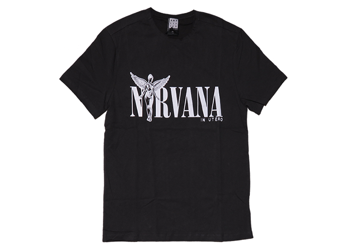 NIRVANA（ニルヴァーナ） バンドTシャツ IN UTERO（イン・ユーテロ）AMPLIFIED（アンプリファイド）特別ロゴ ブラック #4