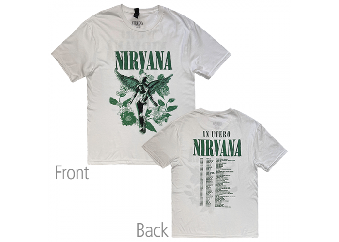 NIRVANA（ニルヴァーナ） IN UTERO（イン・ユーテロ）GREEN ツアーTシャツ 両面グリーンプリント