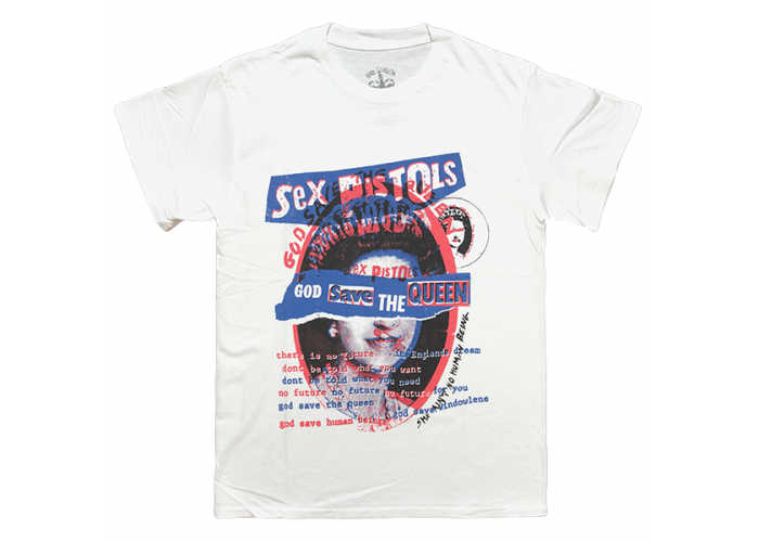 Sex Pistols（セックス・ピストルズ） God Save The Queen パンクロック バンドTシャツ #4 ホワイト