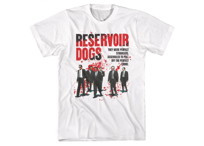 タランティーノ映画 Reservoir Dogs レザボア・ドッグス ポスターデザインTシャツ #3 ホワイト