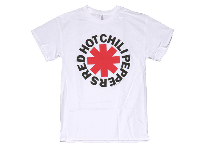 Red Hot Chili Peppers（レッド・ホット・チリ・ペッパーズ）#2 ベーシックロゴ Tシャツ ホワイト 