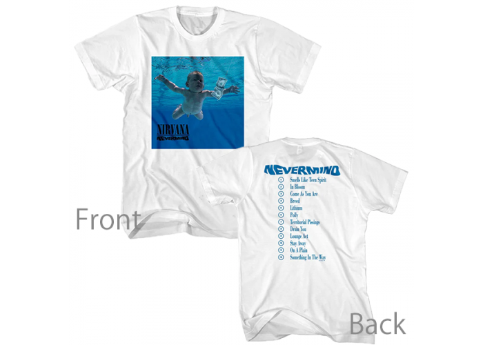 Nirvana （ニルヴァーナ） Nevermind ネヴァーマインド レコジャケTシャツ #4 両面プリント グランジ