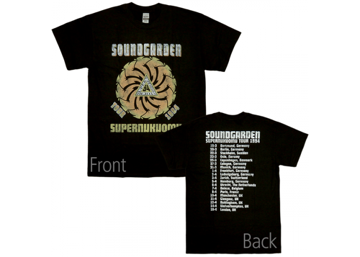Soundgarden（サウンドガーデン） Superunknown 1994年ツアーTシャツ 両面プリント 復刻