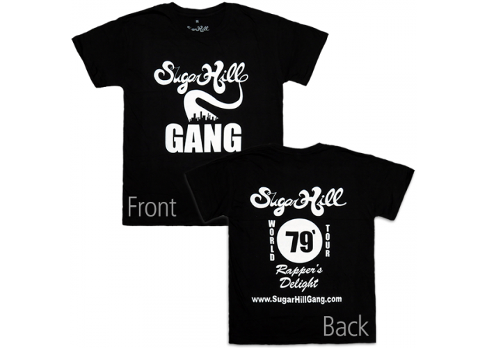 The Sugarhill Gang （シュガーヒル・ギャング） Rapper's Delight Tour 復刻ツアーTシャツ 両面プリント