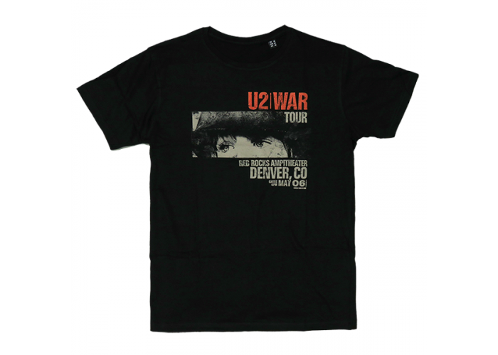 U2 （ユーツー） WAR TOUR 『WAR：闘』 ツアーTシャツ 米デンバー Red Rocks ライヴ ブラック