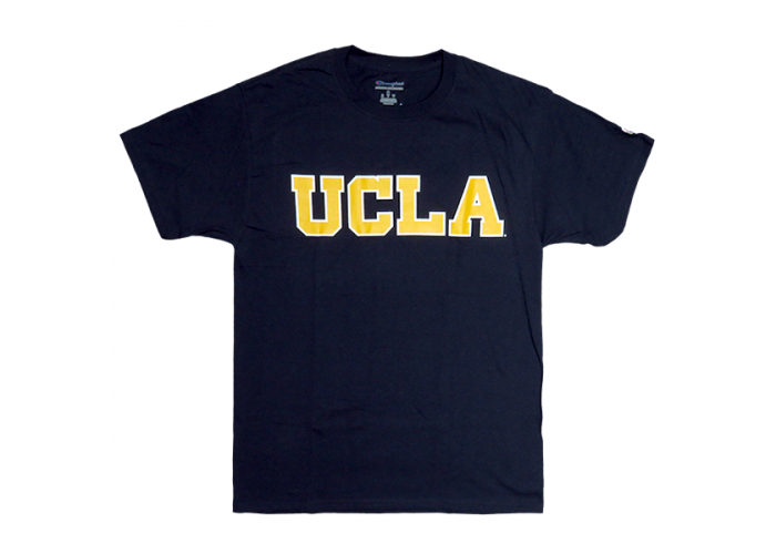 UCLA （カリフォルニア大学ロサンゼルス校） カレッジTシャツ #1 Champion公式 ロゴTシャツ ネイビー