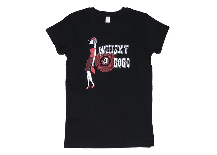 WHISKY A GO-GO（ウィスキー・ア・ゴーゴー） ロックの殿堂 サブカルチャーTシャツ ブラック レディス 廃番希少品 在庫限り