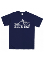 Blue Cat（ブルー・キャット） Records by Red Bird ロゴTシャツ 猫 ネコ ラッパ