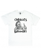 Charles Bukowski（チャールズ・ブコウスキー） カルト作家 カートゥーン デザインTシャツ [再入荷]