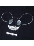 deadmau5（デッドマウス） Silver Foil Logo ブラック レディス EDM／クラブ／DJ Tシャツ 希少品 #2