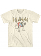 Def Leppard（デフ・レパード） Bulldog ブルドッグ デザイン・バンドTシャツ #1 ナチュラル