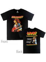 Bob Marley（ボブ・マーリー）Live! ライブ カバーアート・デザインTシャツ 両面プリント
