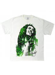Bob Marley（ボブ・マーリー）Leaves Dreads フォト＆マリファナ・デザインTシャツ Adrian Boot ビッグプリント レゲエ
