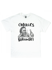 Charles Bukowski（チャールズ・ブコウスキー） カルト作家 カートゥーン デザインTシャツ [再入荷]