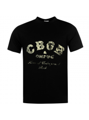 CBGB（シービージービー） テクスチャーロゴ パンクロックTシャツ #1