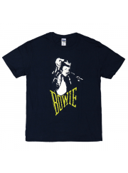 David Bowie （デヴィッド・ボウイ） On Stage Tonight デザイン Tシャツ ネイビー Mick Rock