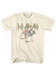 Def Leppard（デフ・レパード） Bulldog ブルドッグ デザイン・バンドTシャツ #1 ナチュラル