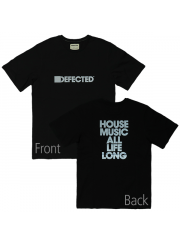 Defected Records （ディフェクテッド） ディープハウスクラブDJ 両面 反射ロゴTシャツ 特別仕様 ブラック 廃版 希少品