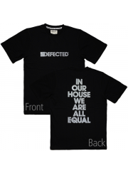 Defected Records （ディフェクテッド） ディープハウス UKレーベル クラブDJ 両面 反射ロゴTシャツ 特別仕様 In Our House We Are All Equal
