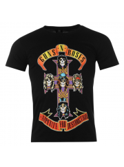 Guns N' Roses（ガンズ・アンド・ローゼズ） クロス バンドTシャツ