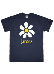 James（ジェイムス）バンドTシャツ UKロック フラワー ネイビー