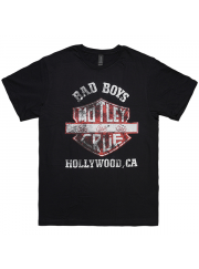 Motley Crue（モトリー・クルー）Bad Boys Shield かすれ バンドTシャツ Girls,Girls,Girls ハーレー 野村訓市着