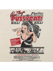 Faster, Pussycat! Kill! Kill! カルト映画 ポスターTシャツ ラス・メイヤー 生成りカラー
