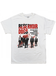 タランティーノ映画 Reservoir Dogs レザボア・ドッグス ポスターデザインTシャツ #3 ホワイト
